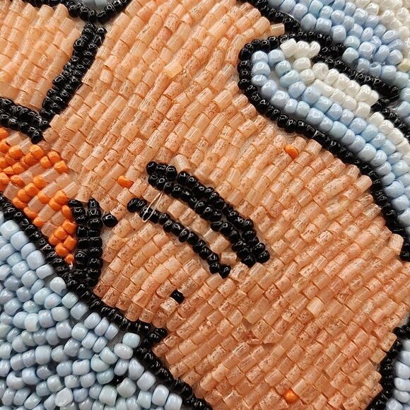 Santa Claus Christmas Pillow Beaded 34th & Pine Xmas Holiday Decor 14" Square - Picture 7 of 13